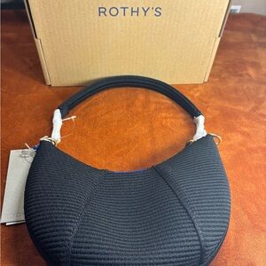 Rothy's Black The Mini Crescent Bag